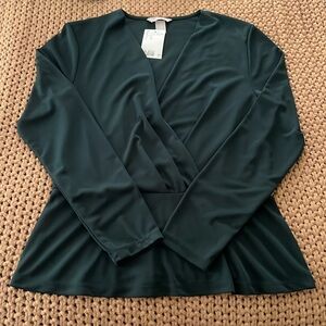H&M Green Blouse NWT